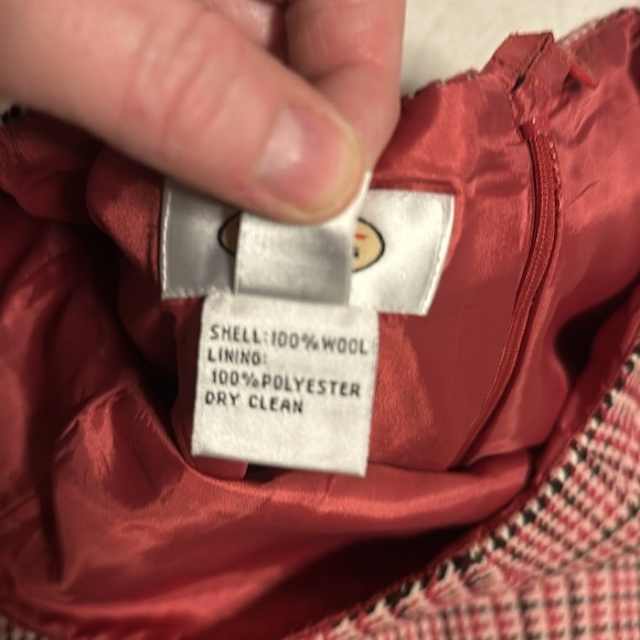 Talbots pink plaid pencil skirt size 6 - Picture 3 of 7